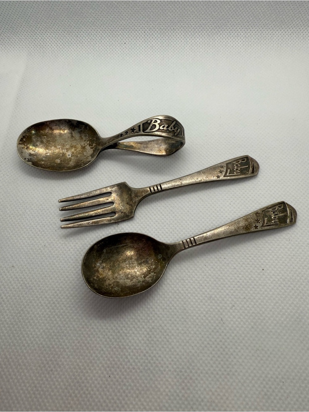 Vintage Silver-Plated Children's Cutlery Set Baby!